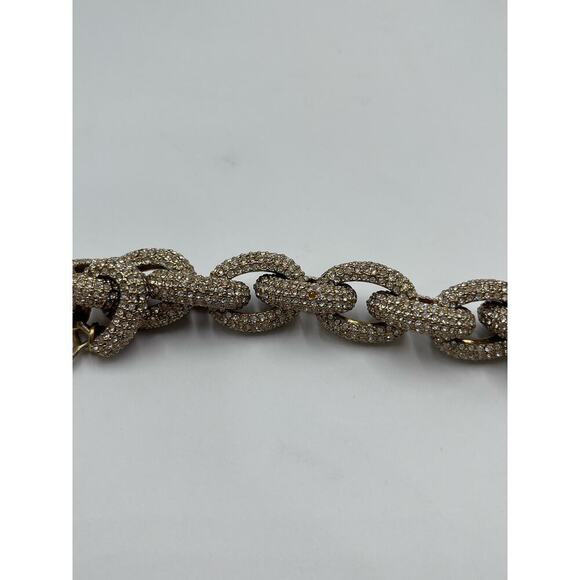 J. Crew Gold tone Chainlink Bracelet with PAVE Crystals‎ - Picture 10 of 12